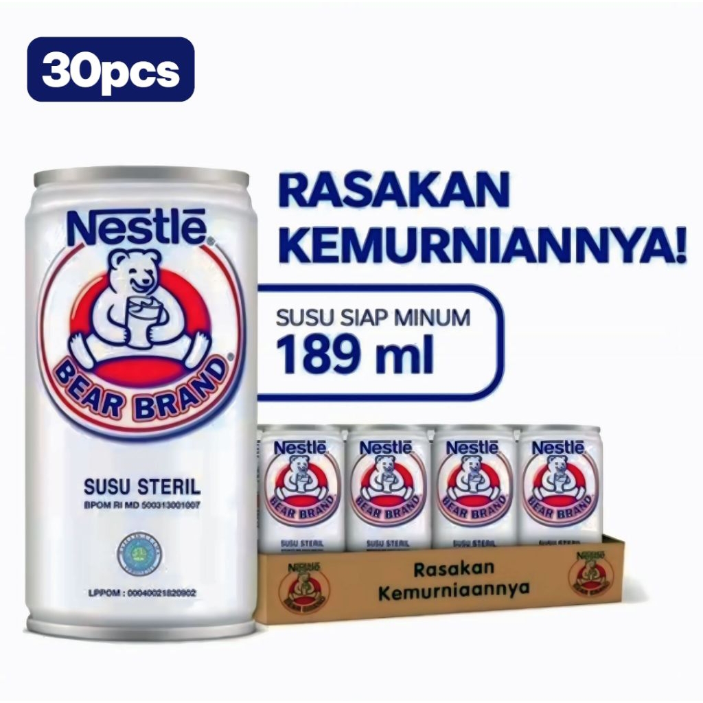 

Bear Brand Susu Beruang 189ml isi 30 pcs