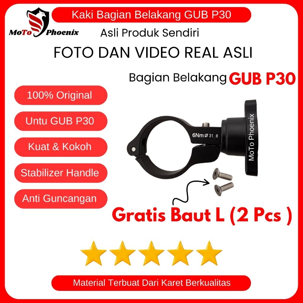 Part Bagian Belakang Holder GUB P30 | Accessories Holder GUB P30 | Perlengkapan Dudukan HP GUB P30