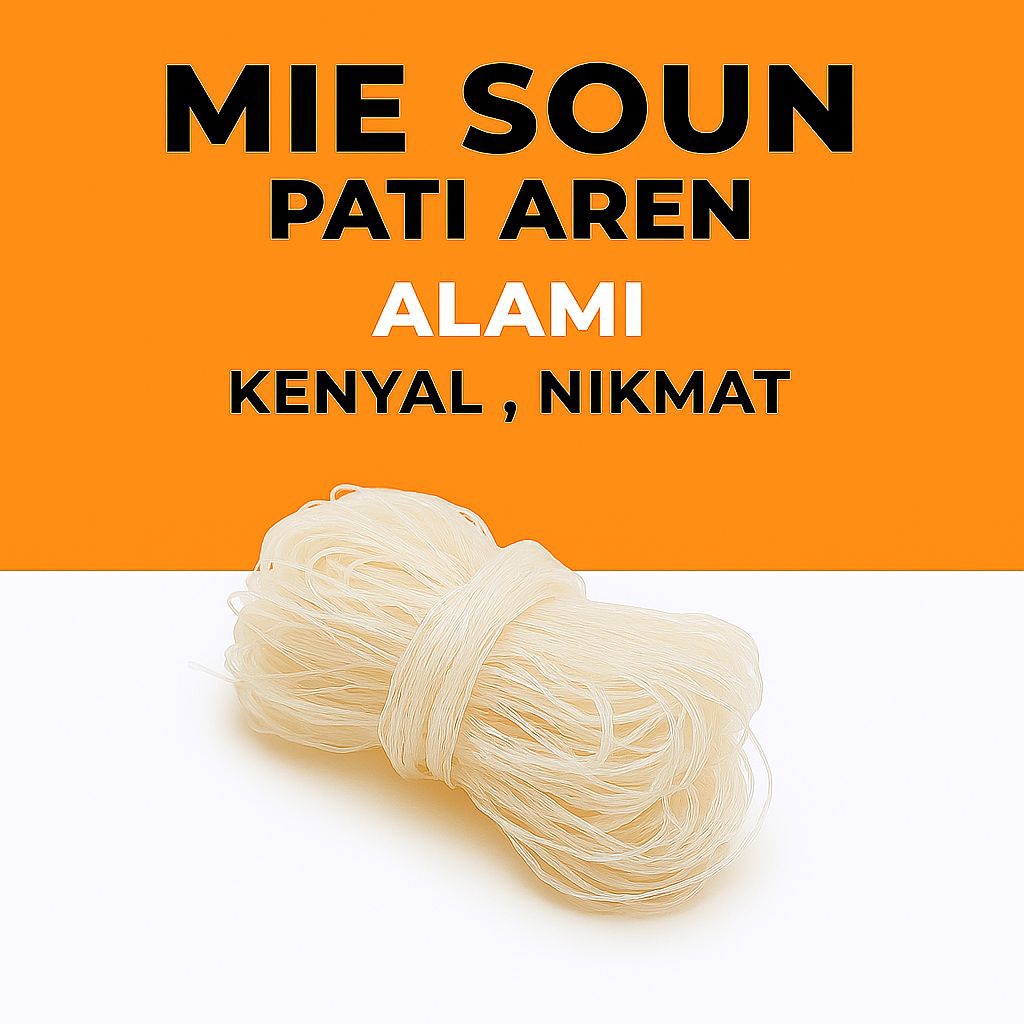 

Mie Soun Putih Pati Aren Per Ikat Besar - Mie Bakso - Kenyal, Alami, dan Lezat Hasil Gunung