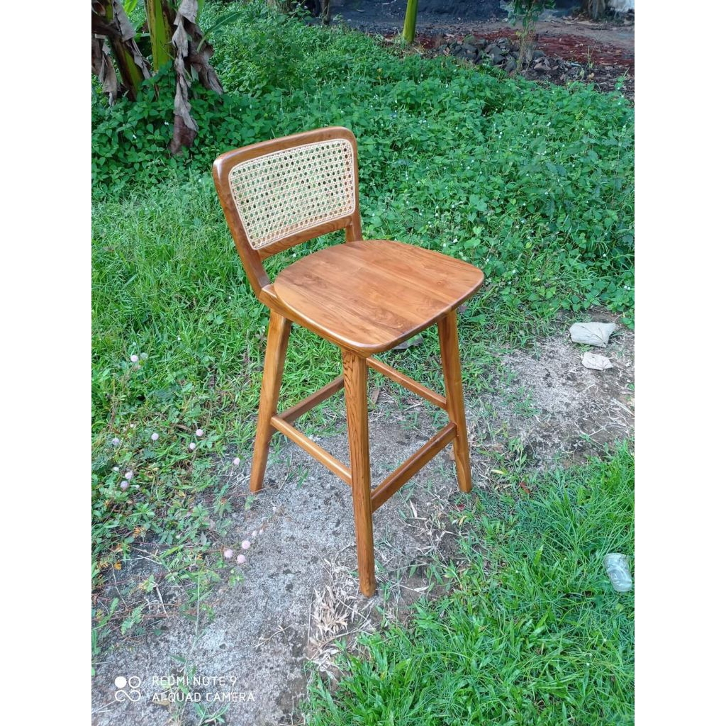 Kursi Bar /Kursi Makan Tinggi Kayu Jati