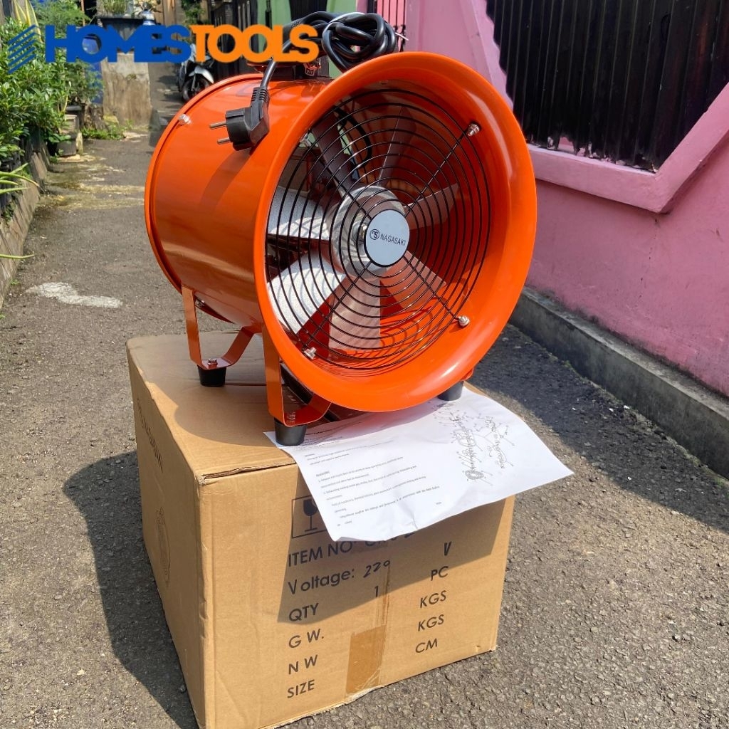 Kipas Blower Ventilator Nagasaki 8 10 12 14 16 Inch Kipas Blower Portable Penyedot udara
