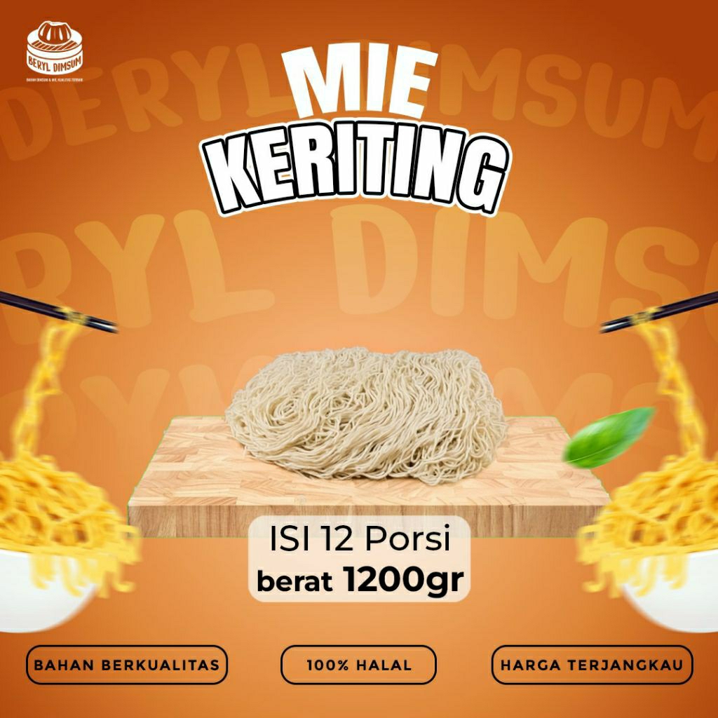

Mi Kriting Spesial Telur ayam & Bebek Mentah | Untuk Mi Ayam | Bakmi Dll | Isi 12 Porsi | Berat 1.200 Gram