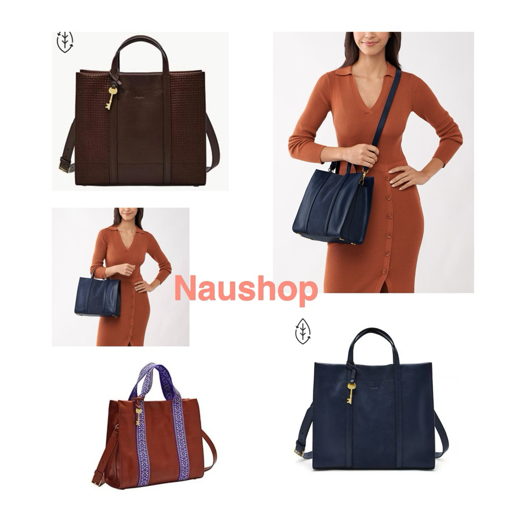 Tas Fossil Original Carmen shopper Burnt henna espresso insignia blue