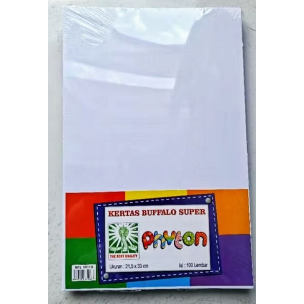 

Kertas Buffalo Phyton Putih / Kertas Cover Jilid