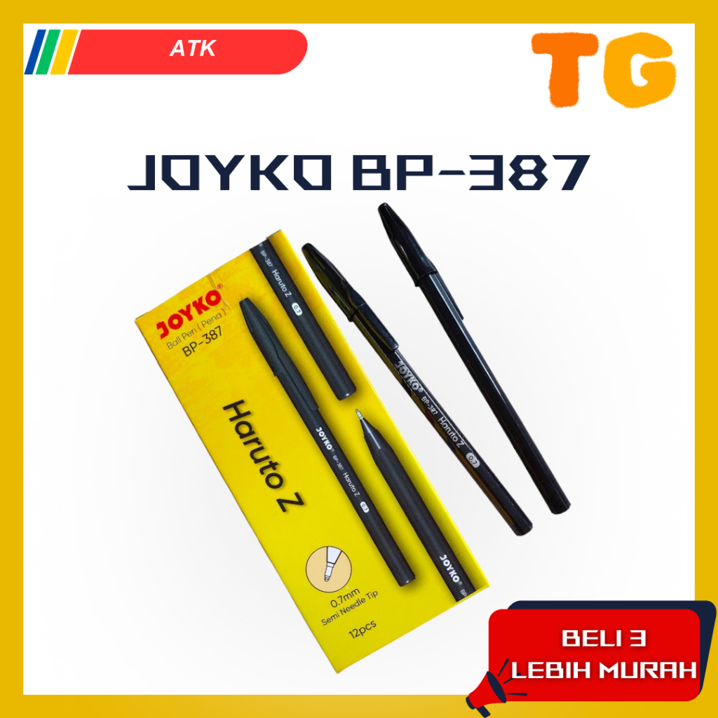 

JOYKO BP-387 Haruto Z Pulpen Hitam Bolpoin Pena 0.7mm