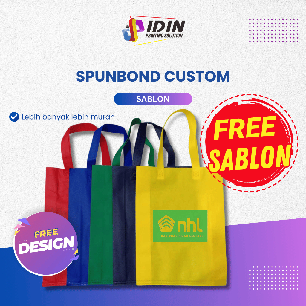 

Tas Souvenir Spunbond Sovenir Murah Kemasan Jinjing Free Sablon - Percetakan Idin Printing Solution