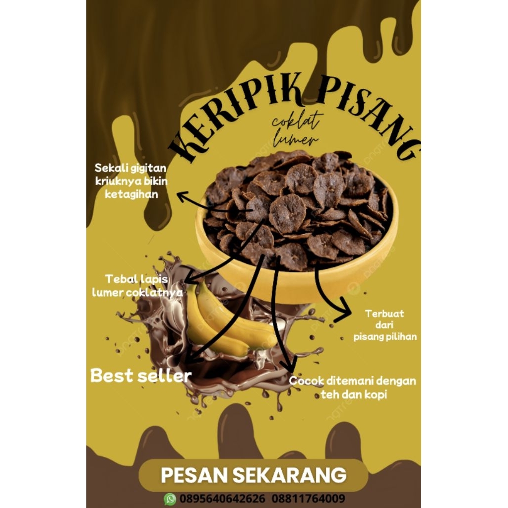 

Keripik pisang coklat Lumer Keripik Coin Keripik pisang