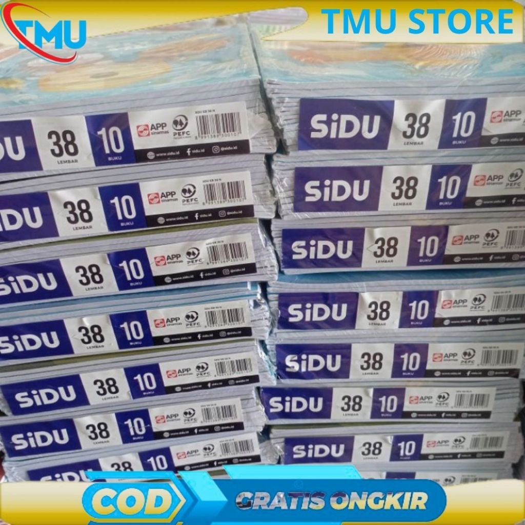 

TMU Buku Tulis SIDU 38 lembar / Buku Tulis Sinar Dunia 38 Lembar/ Buku Tulis Murah