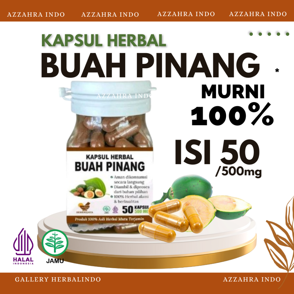 

Kapsul Buah Pinang Asli 100% Organik isi 50 kapsul