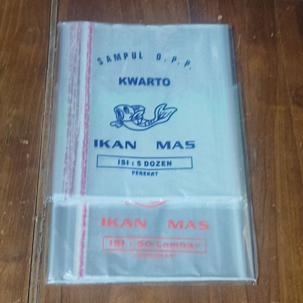 

Sampul Buku plastik KWARTO ikan mas premium / sampul murah ( sampul buku 38 dan 58 setara buku sidu)