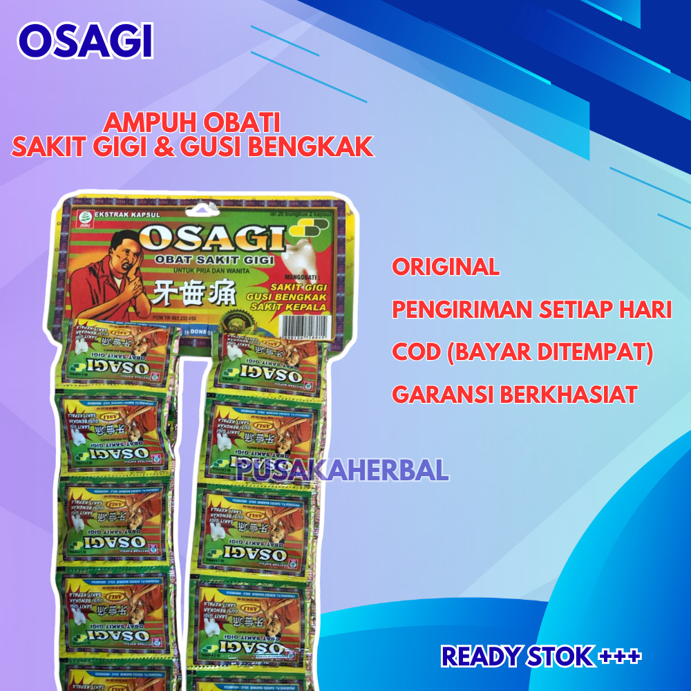 

Osagi Obat Sakit Gigi Kemasan Hijau Original 20 Sachet