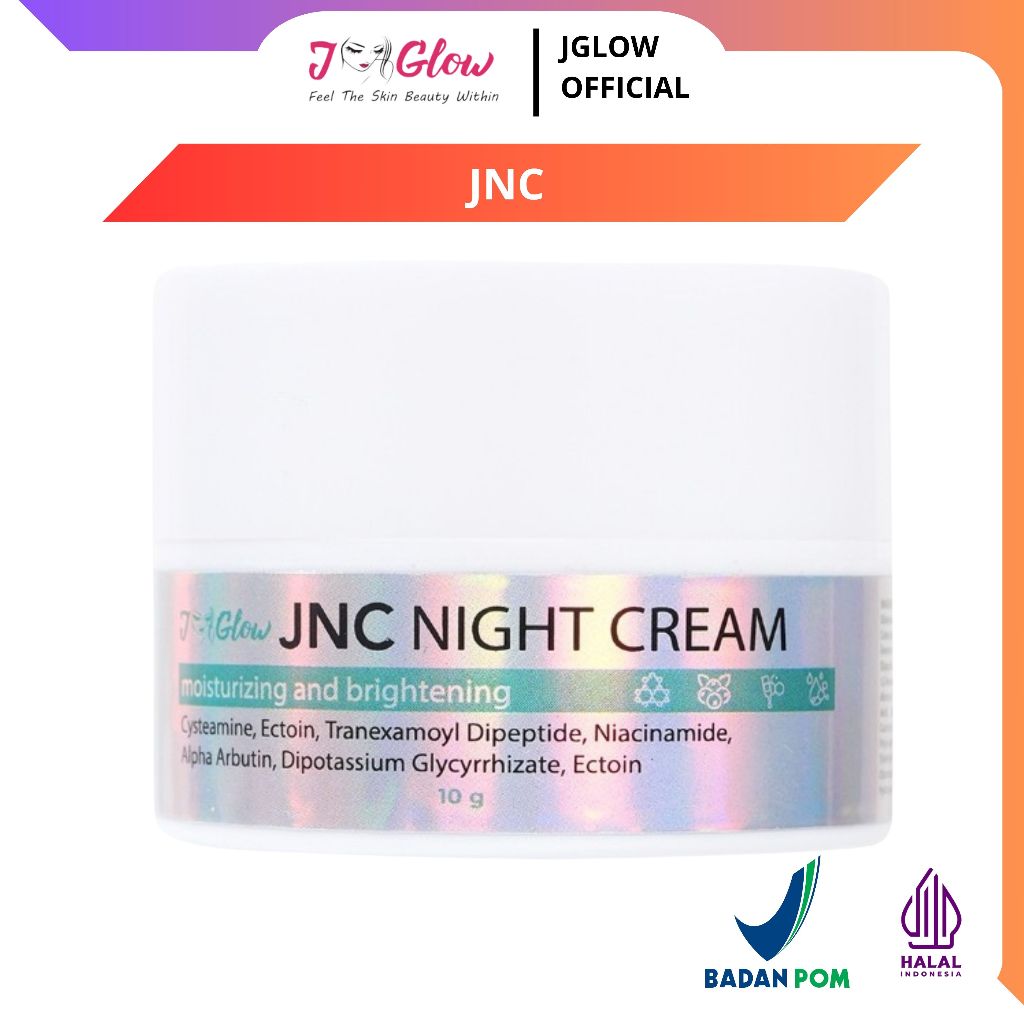 JGLOW Night Cream JNC mencerahkan wajah di malam hari
