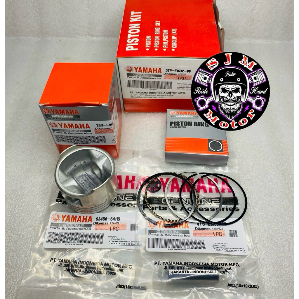 Piston kit Jupiter Z New,Jupiter z Burhan,Vega R New,original yamaha  (OS)Oversize STD Ukuran 0,25 O