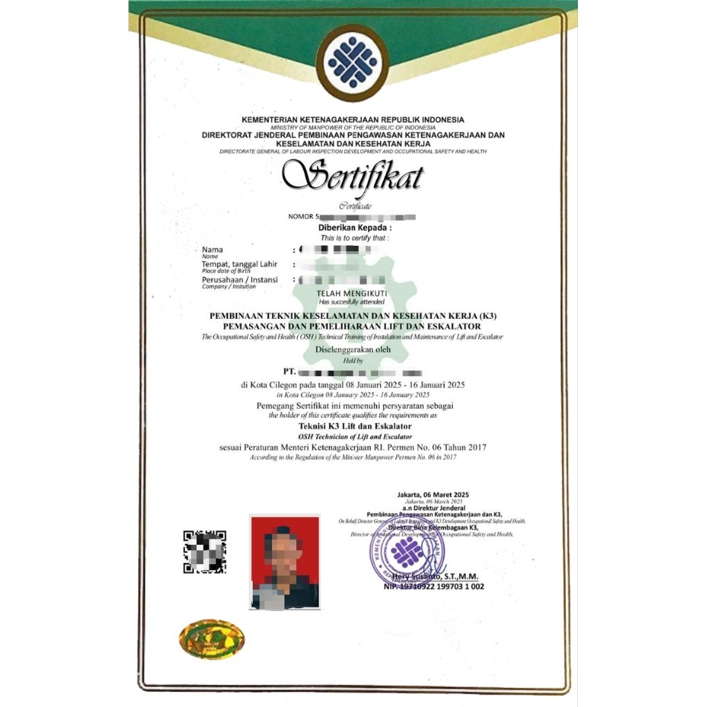 Pelatihan Teknisi Lift & Eskalator Elevator