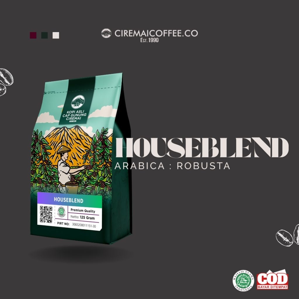 

Kopi Houseblend Cap Gunung Ciremai 50:50 Arabika Robusta