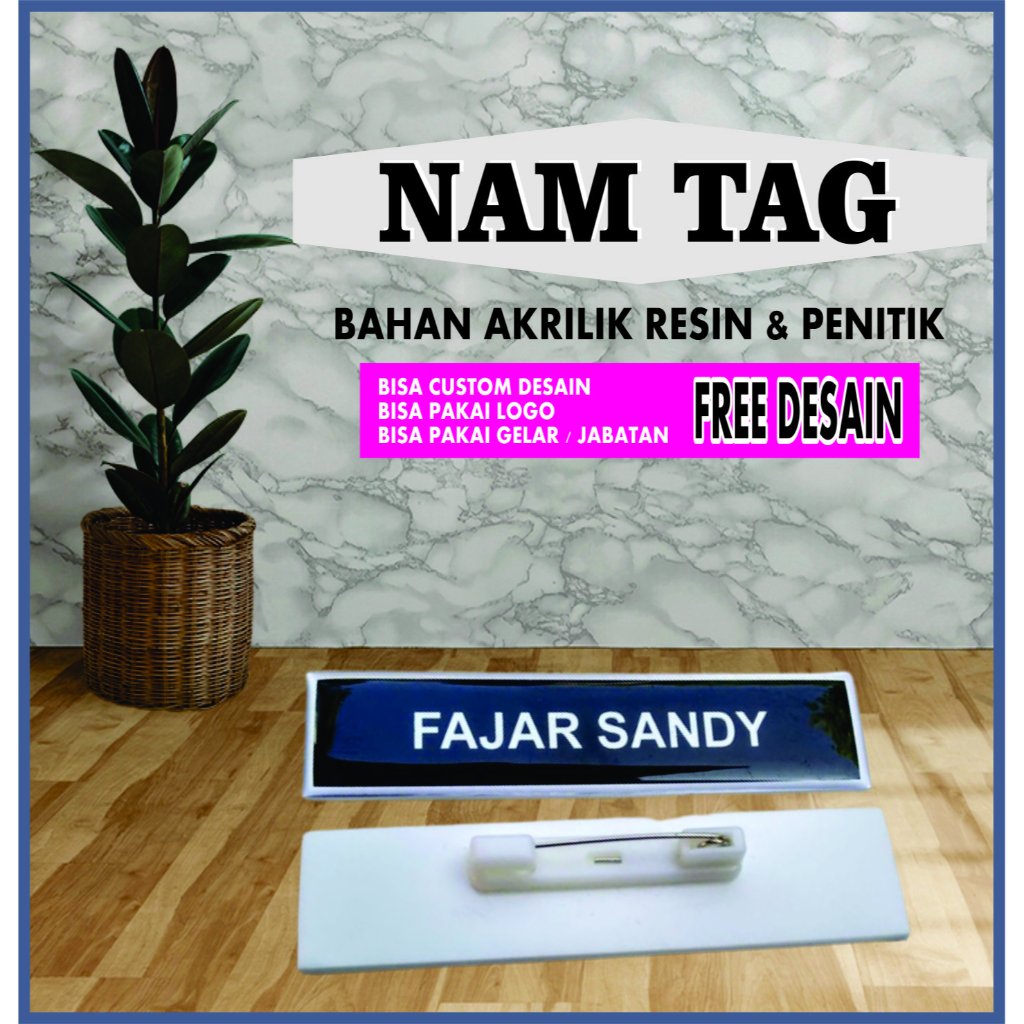

PAPAN NAMA DADA / NAM TAG / NAMA DADA / PAPAN NAMA RESIN AKRILIK / PENITIK