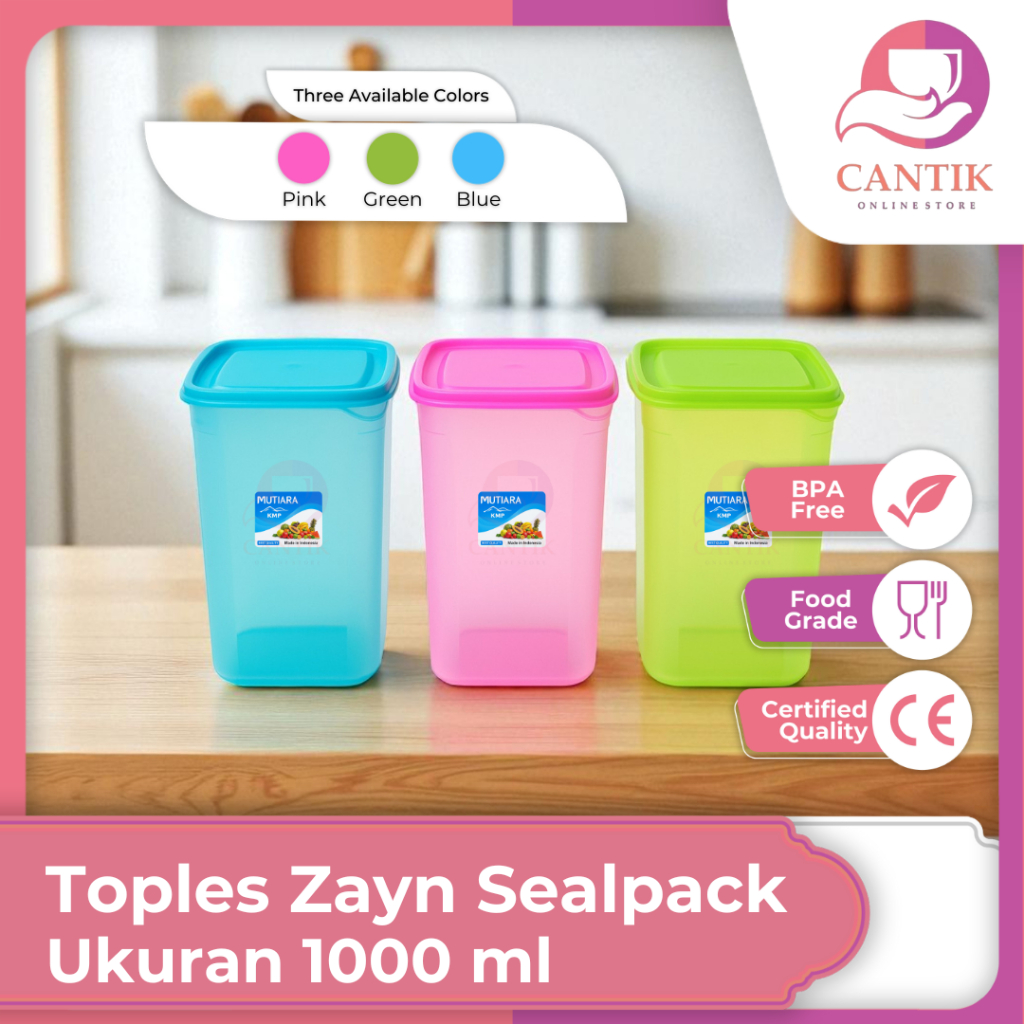 Toples Zayn/Sealpack KMP Plastik SATUAN ukuran 500 ml/800 ml/ 1000 ml Kotak Plastik/Kotak Makan/Wada