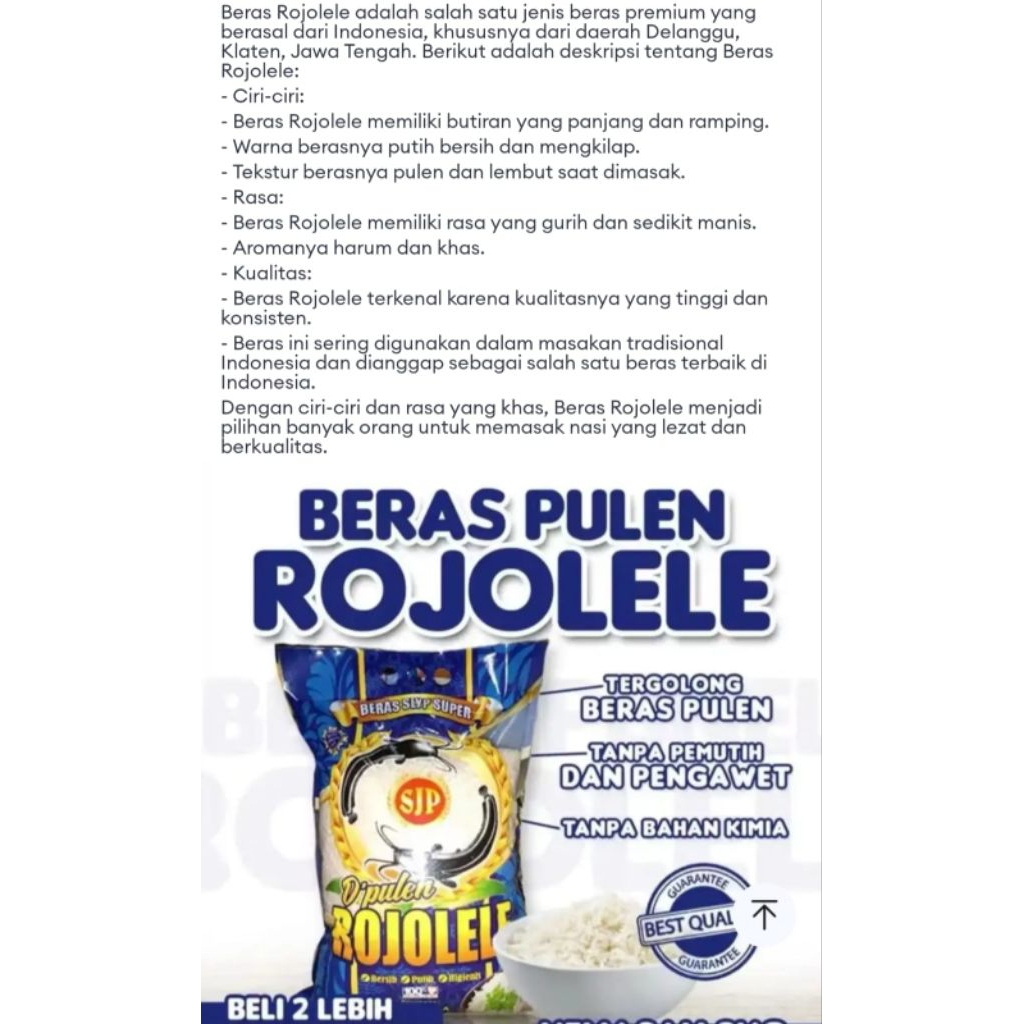 

PROMO 3KG BERAS SUPER PULEN WANGI PUTIH BERSIH DI JAMIN KETAGIHAN