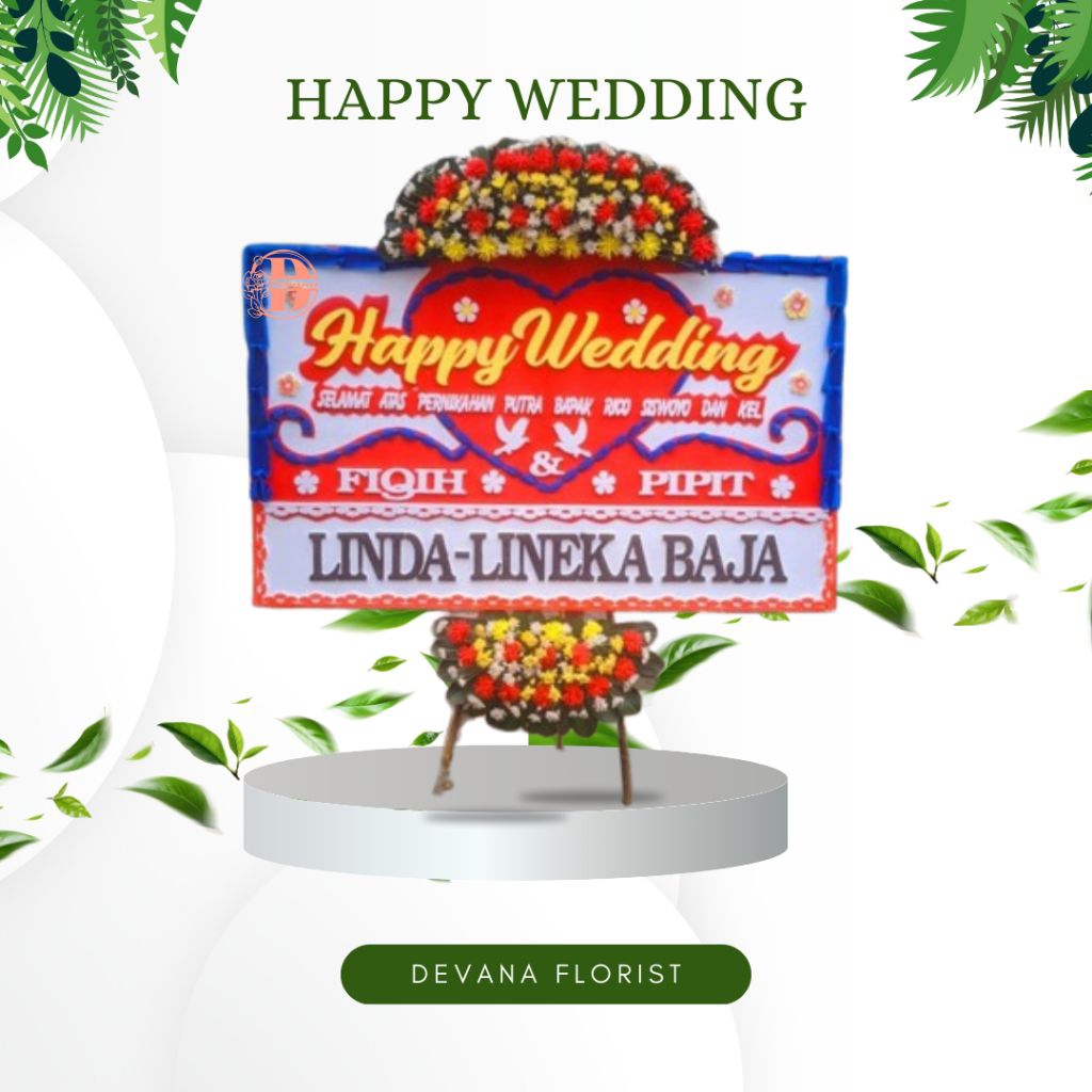 karangan bunga / karangan bunga pernikahan / bunga papan
