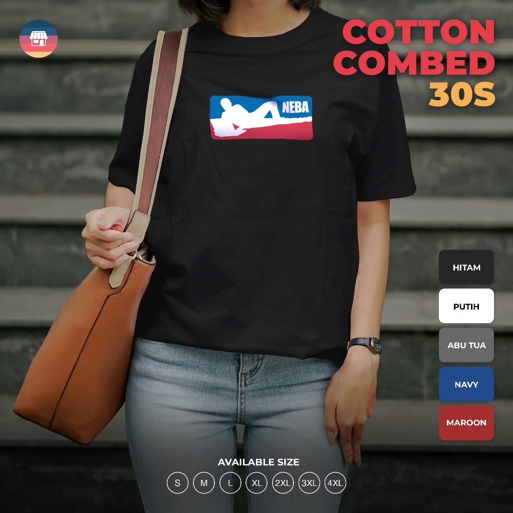 KAOS / T-SHIRT UNISEX DISTRO UNIK PLESETAN / PARODI BRAND / LOGO NEBA