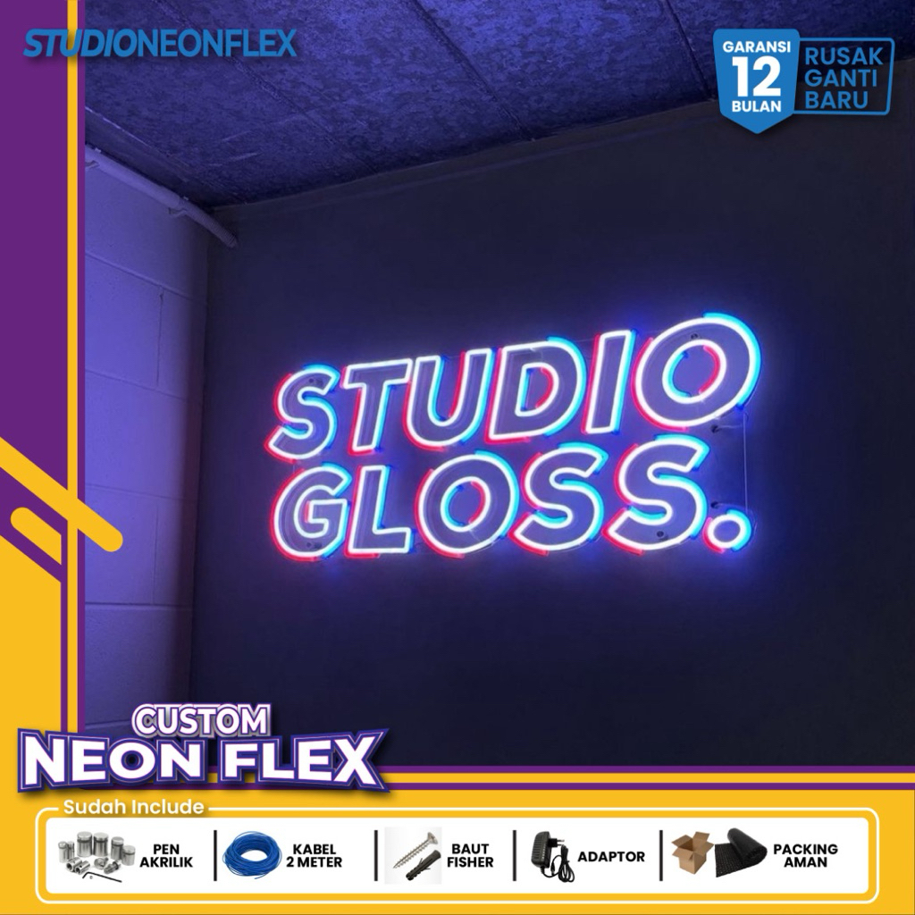 Termurah Neon flex custom Neon sign custom Huruf neon flex custom
