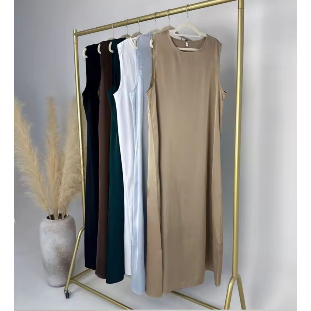 INNER SATIN GREME / INNER SATIN PANJANG / DALAMAN BAJU / INNER TANPA LENGAN