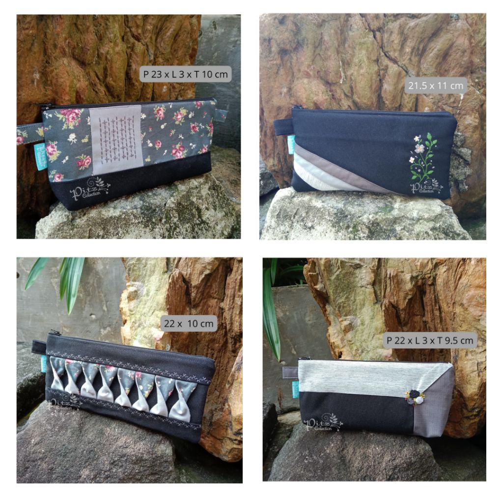 

tempat pensil sulam bahan canvas