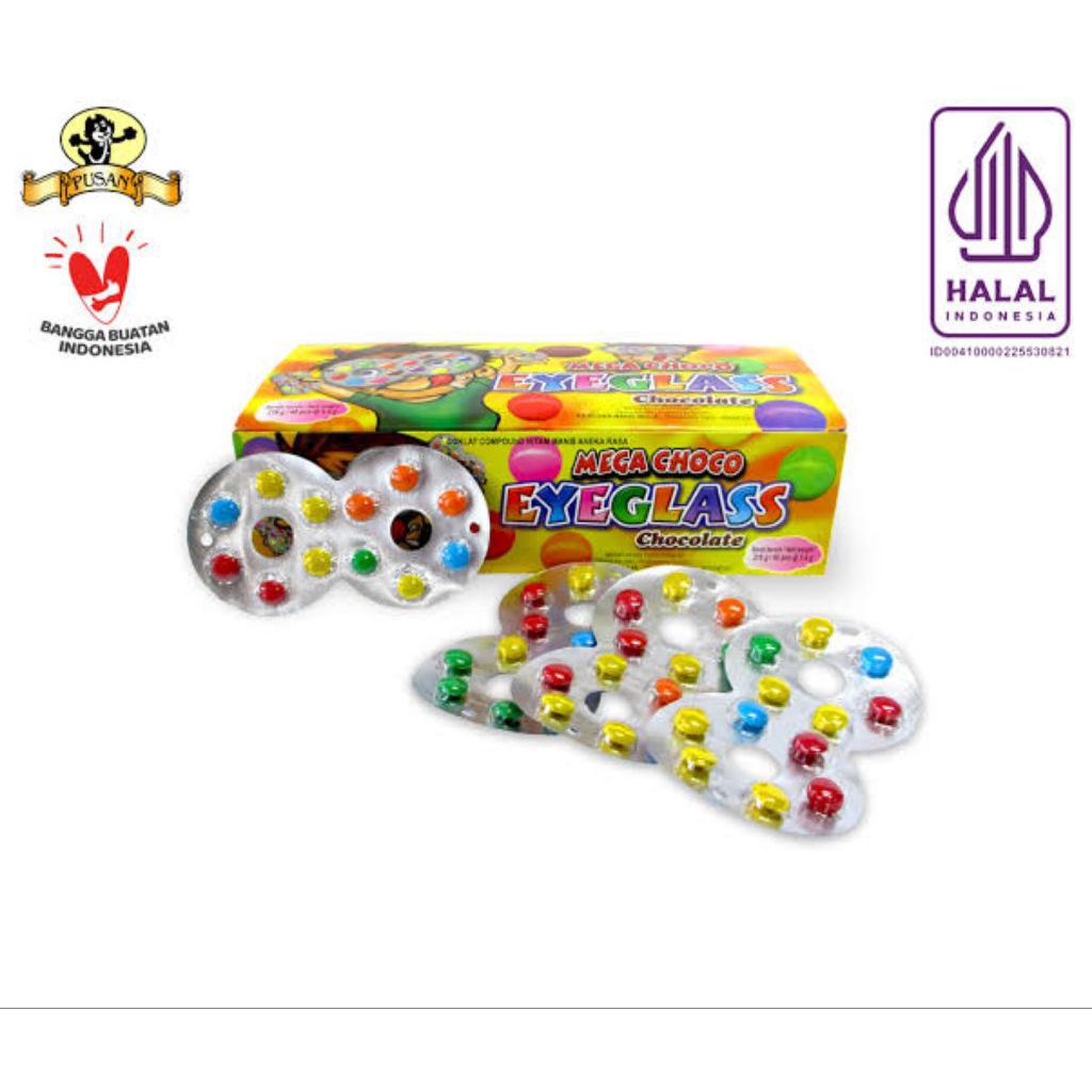 

PERMEN KACAMATA / MEGA CHOCO EYEGLASS 40PCS