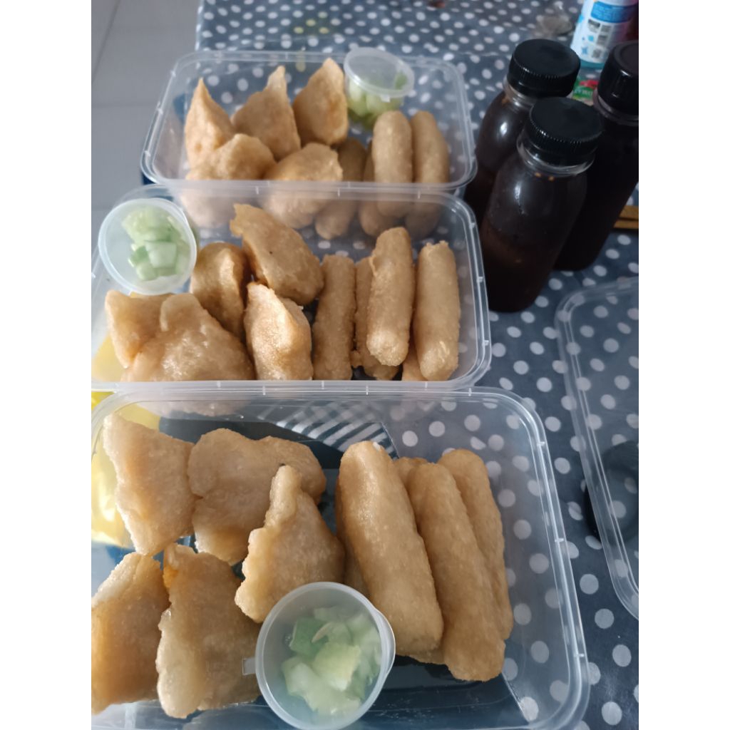 

Pempek Telor Kecil + lenjer Tenggiri Premium harga per pcs