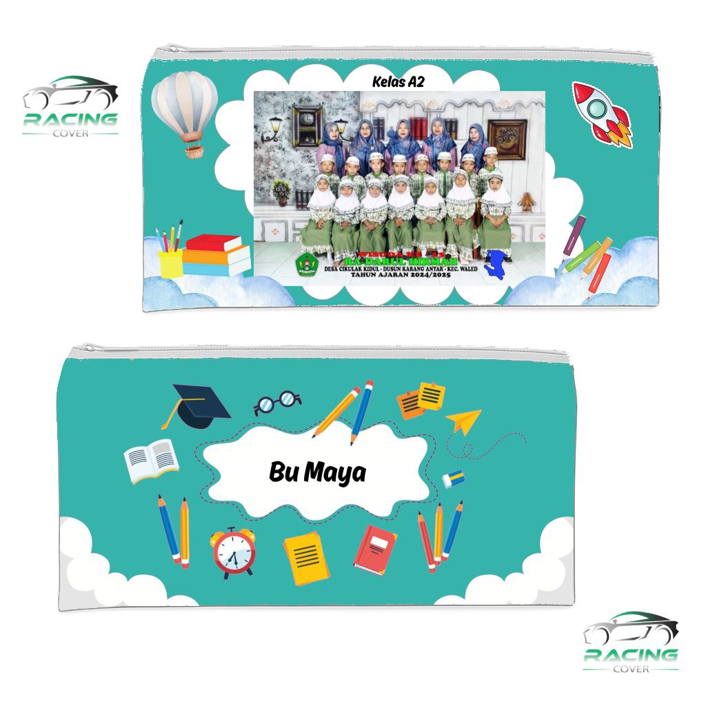 

custom kotak pensil keren banget bahan kulit sintetis gratis design