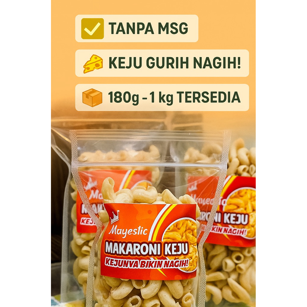 

Makaroni Keju Gluten Free dan tanpa MSG