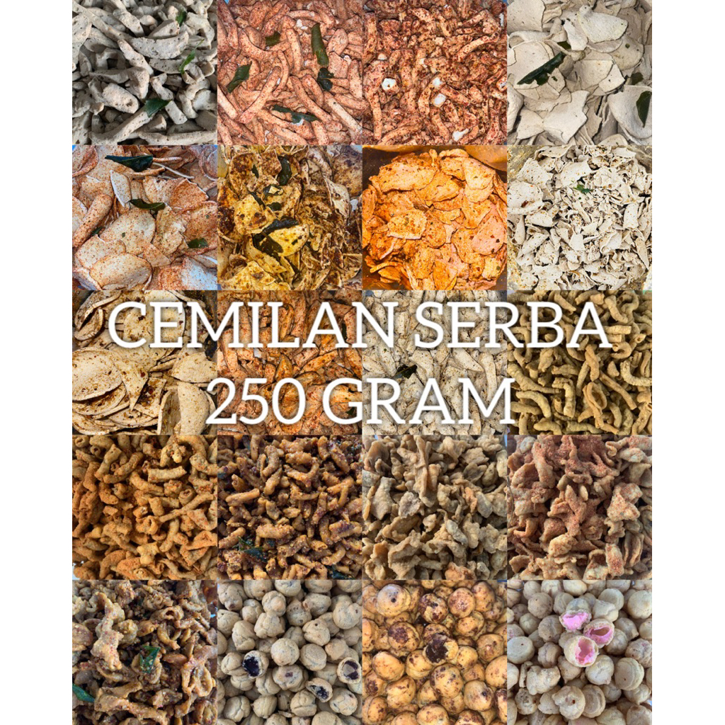 

Cemilan Serba 250 Gram Asin Manis Pedas ( Part 2 )