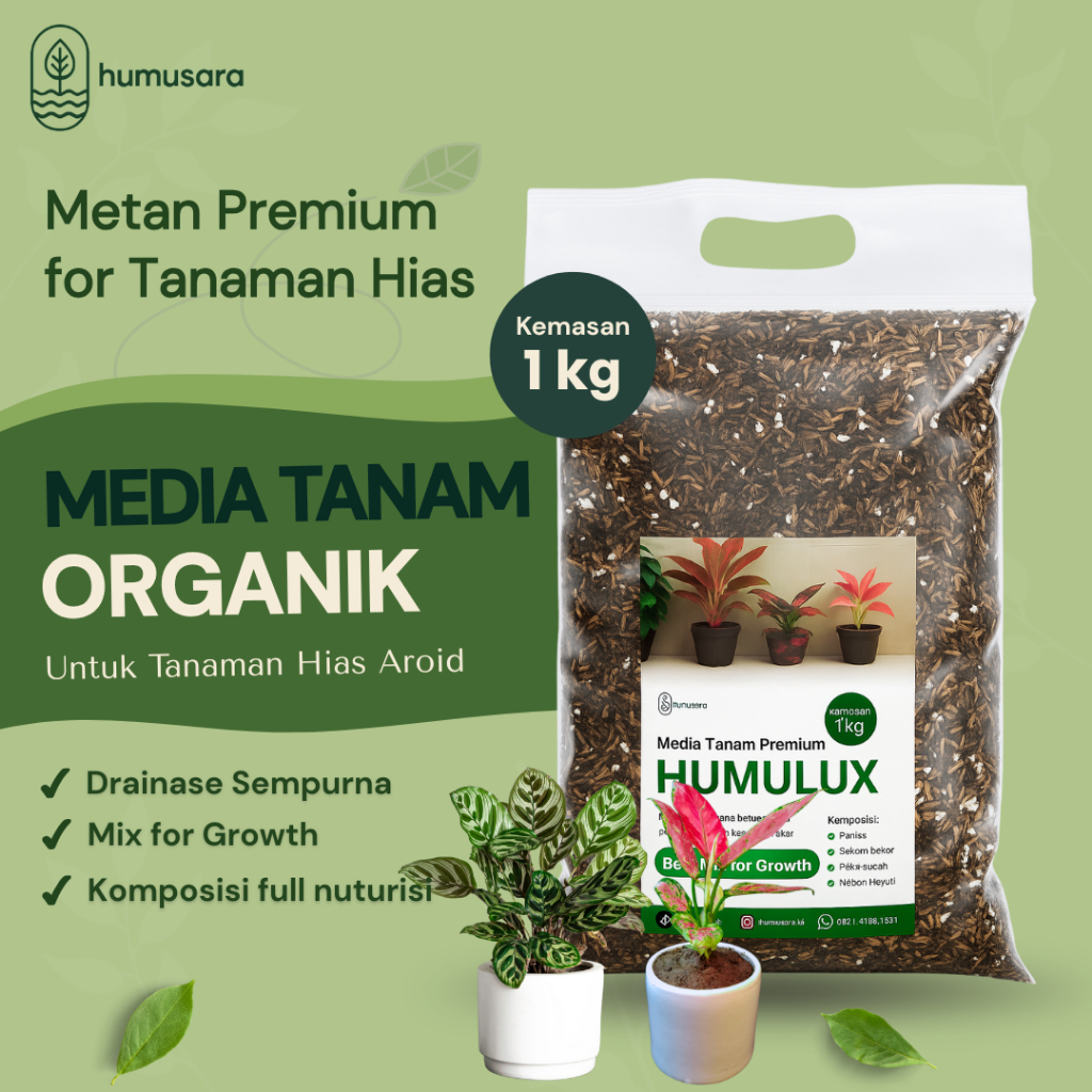 Media Tanam Siap Pakai - HUMULUX Media Tanam Organik Siap Pakai Media Untuk Tanaman Hias