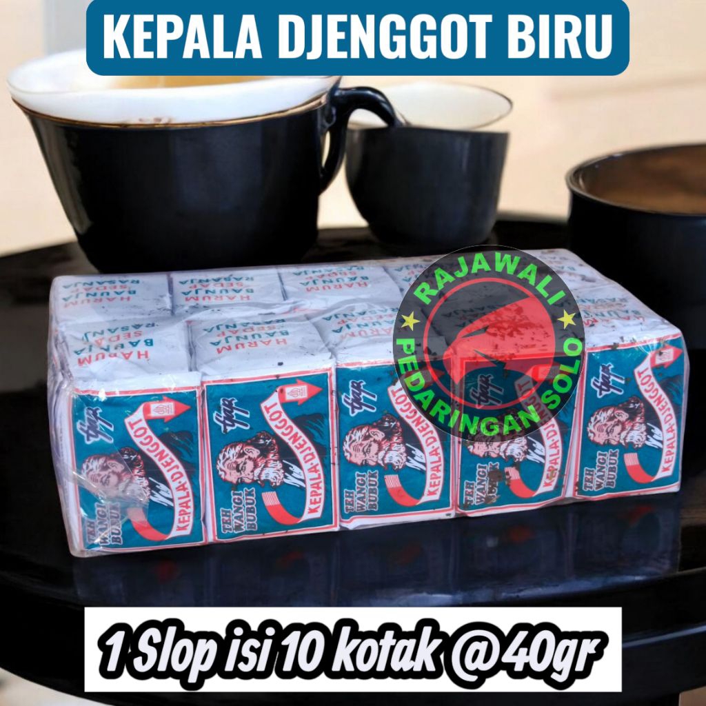 

Teh Kepala Djenggot Biru 1 Slop isi 10 kotak - Teh Wangi Melati Kepala Jenggot Biru - Teh Solo
