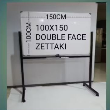 

WHITEBOARD MAGNET STANDING DOUBLE FACE 2 SISI MUKA 100X150CM