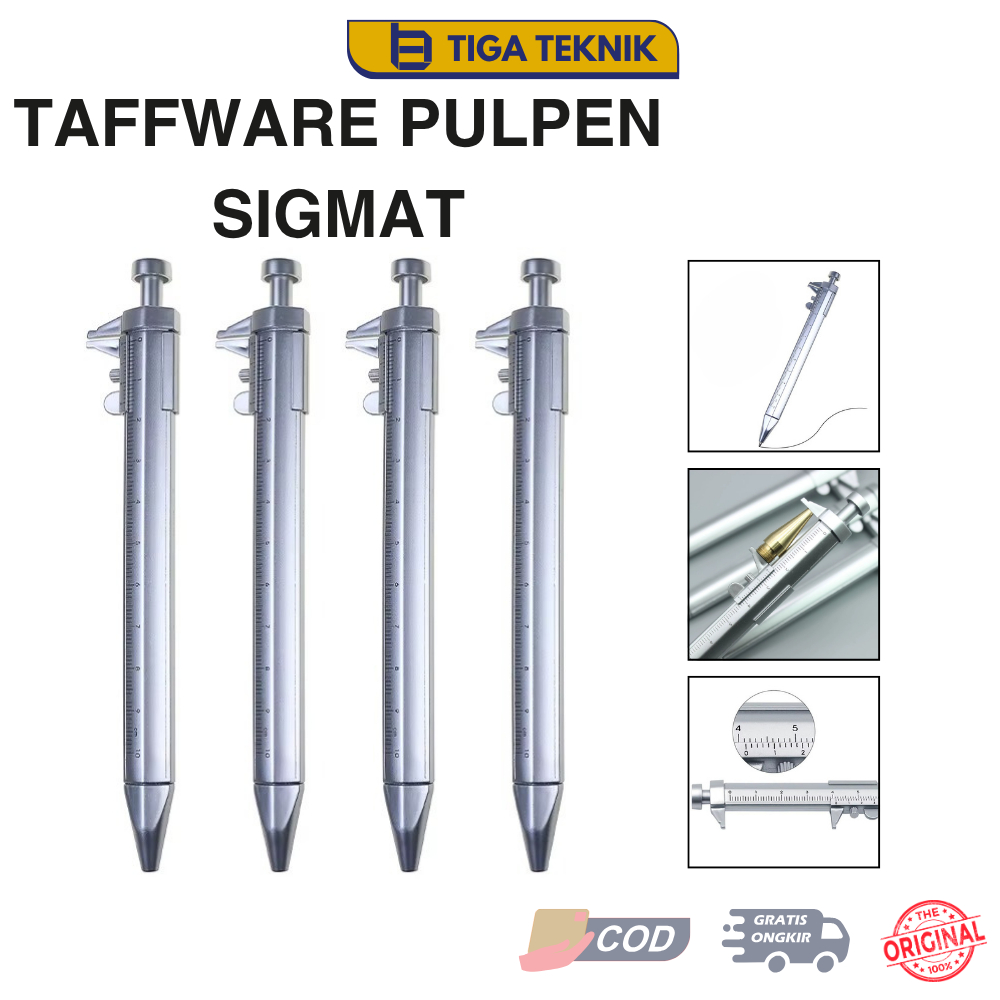 

Taffware Pena Pulpen Multifungsi Ballpoint Pen Caliber Measuring Tool Scale Ruler - B100