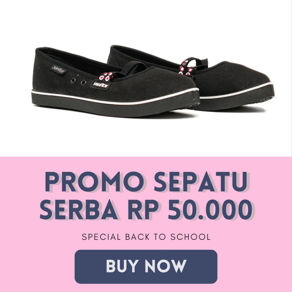 BIG SALE Sepatu Santica Jolin Sepatu Anak / Sepatu Sekolah Flatshoes Slip On Anak Perempuan