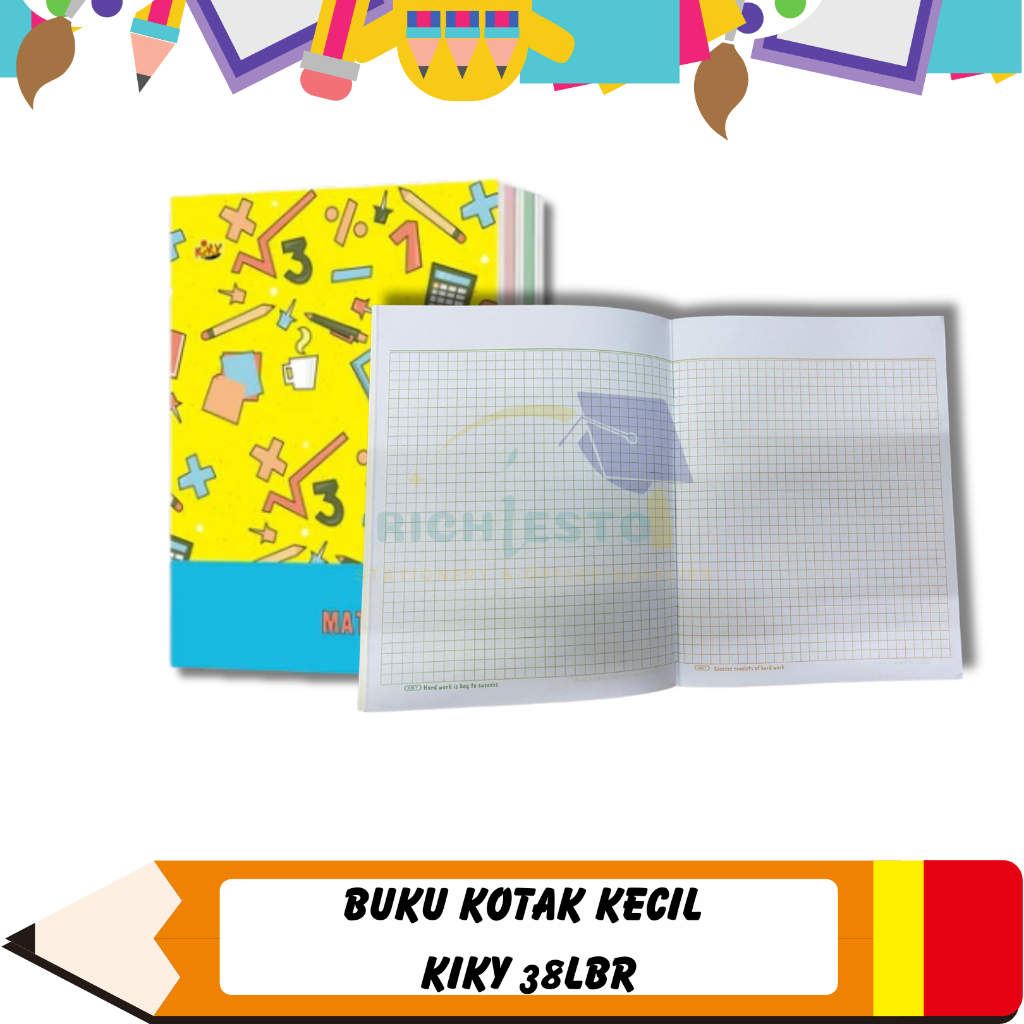 

[1 PACK 10PCS] Buku Kotak Kecil Kiky 38 Lembar-10 Pcs/Buku Tulis/Kotak Kecil/Strimin/Motif Random/Buku