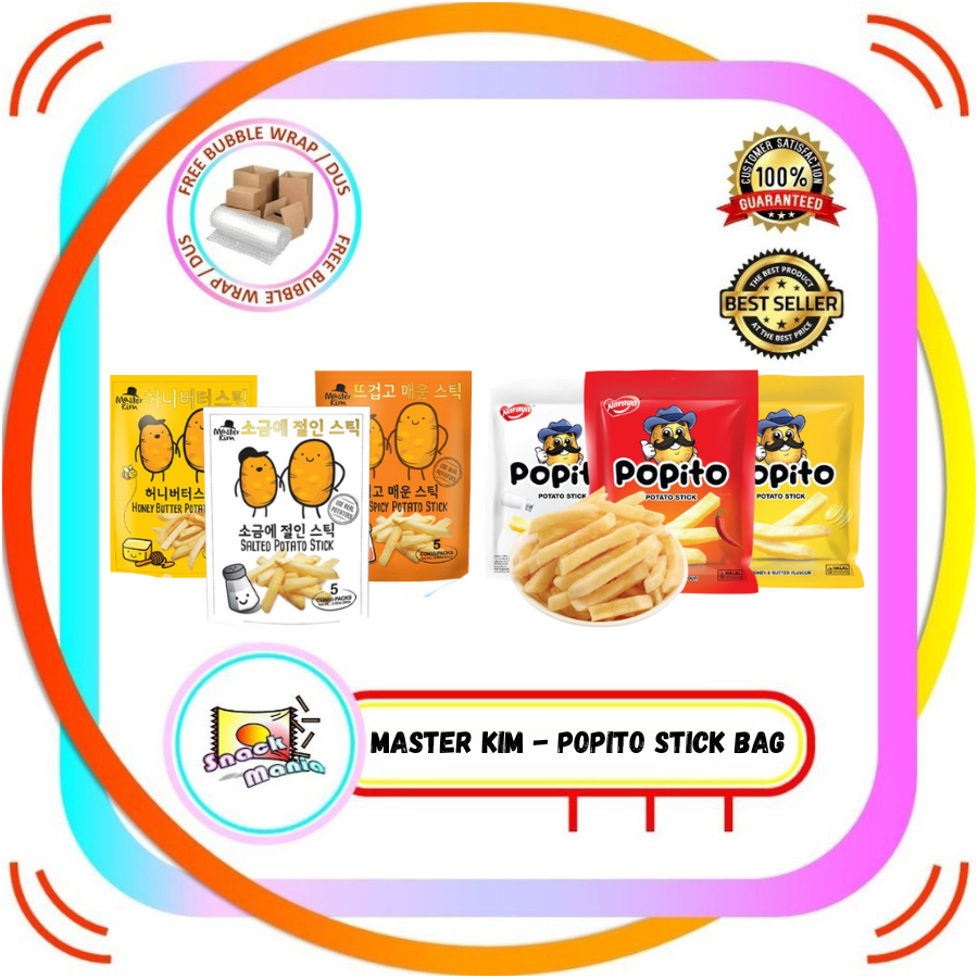 

Master Kim | Popito Potato Stick Salt | Honey Butter | Hot Spicy ~ 70 gr - 100 gr BAG