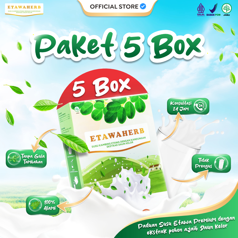 

5 Box Paket Etawaherb Atasi Masalah Pernafasan, Pencernaan, Tulang dan sendi