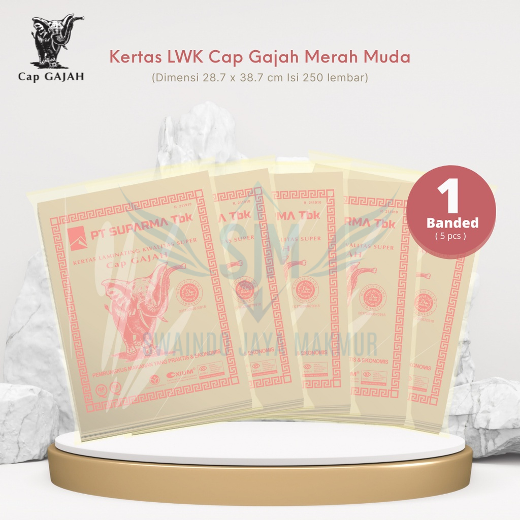 Kertas Nasi Cap Gajah / Kertas Nasi Coklat Cap Gajah / Kertas Pembungkus Segala Jenis Makanan Cap Ga