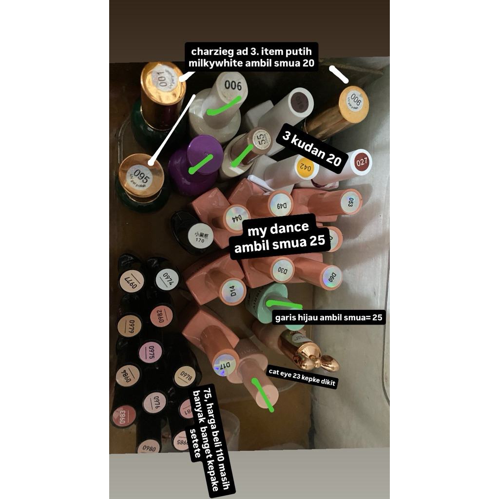 kutek satu set kutek uv gel polish charzieg nail art preloved my dance kudan modelones mefa