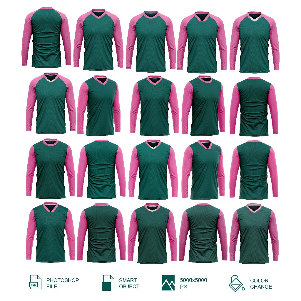 Mockup Jersey Lengan Panjang Part 1- Adobe Photoshop