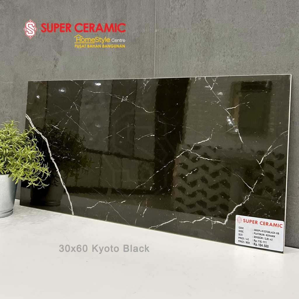 Keramik Platinum Kyoto Black 30x60 - Kilat Medan