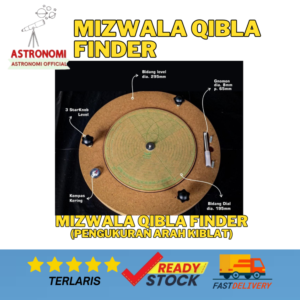 Mizwala Qibla Finder Ver. Bulat I Alat Ukur Kiblat
