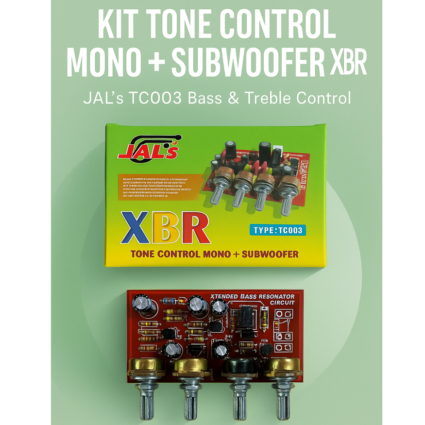 KIT Tone Control Mono + Subwoofer XBR | JAL's TC003 Bass & Treble Control