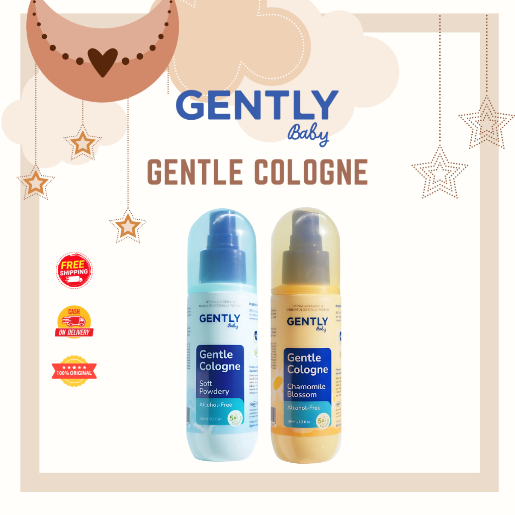 GENTLY Baby Gentle Cologne - Parfum Bayi Newborn Non Alkohol & Sensitive-skin Friendly