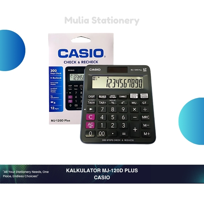 

Kalkulator Casio MJ-120D PLUS | Casio Calculator Check & Recheck MJ-120D Plus | Perlengkapan Kantor