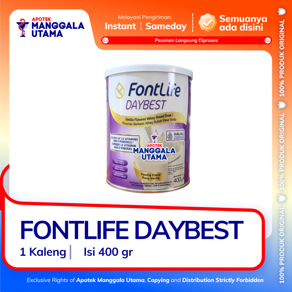 

FONTLIFE DAYBEST RASA VANILA ISI 400 GR