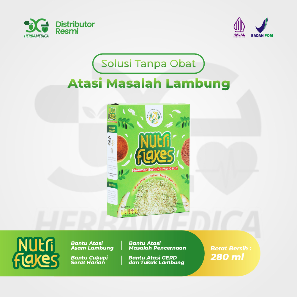 

Nutriflakes Original Sereal Umbi Garut Solusi Atasi Asam Lambung Magh Gerd Diet Kolesterol Diabetes